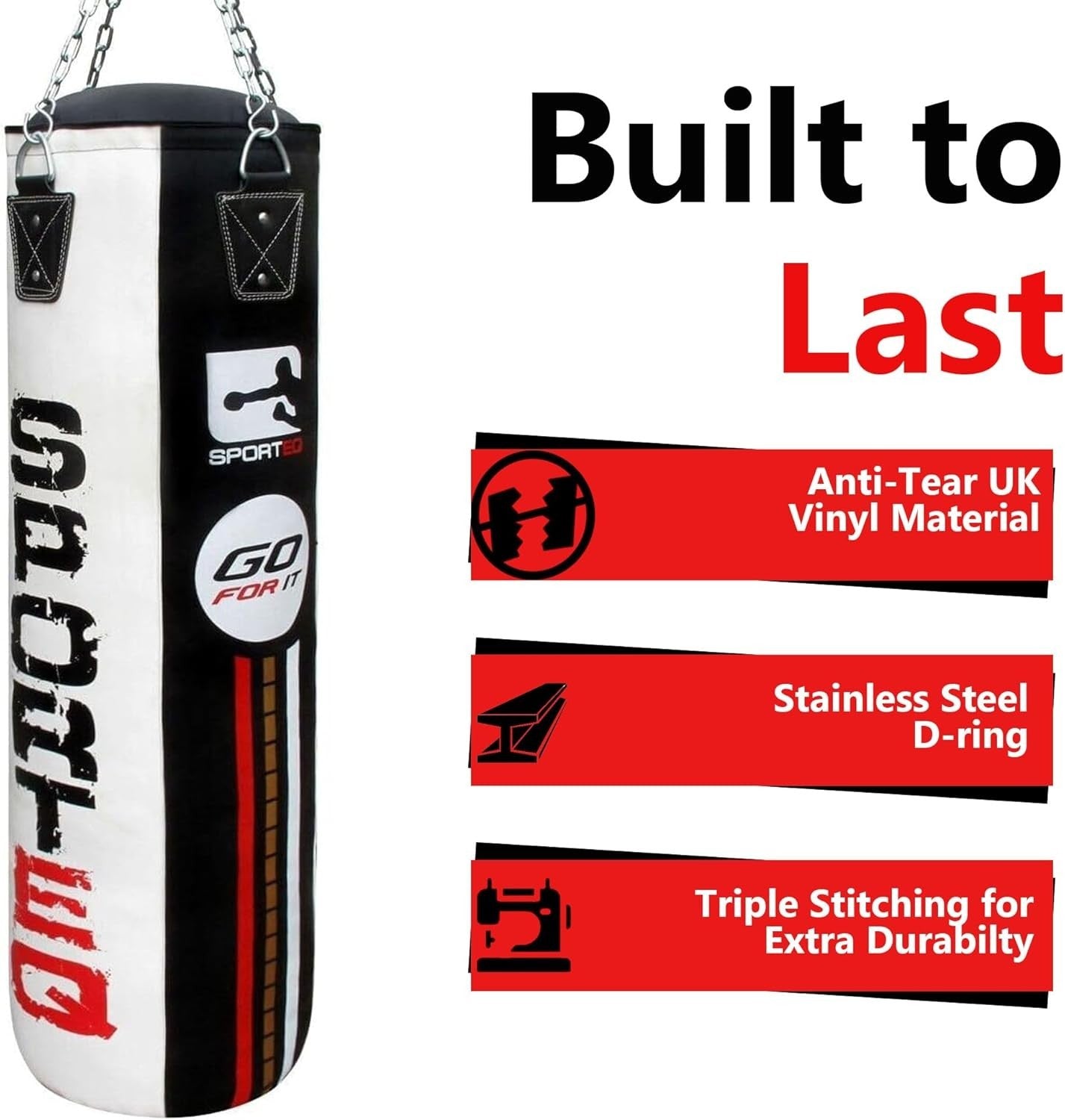 Heavy Filled Punching Bag 4FT Boxing MMA Kickboxing Training Bag