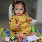 22in Reborn Baby Doll Girl Soft Vinyl Rooted Hair Newborn Toy