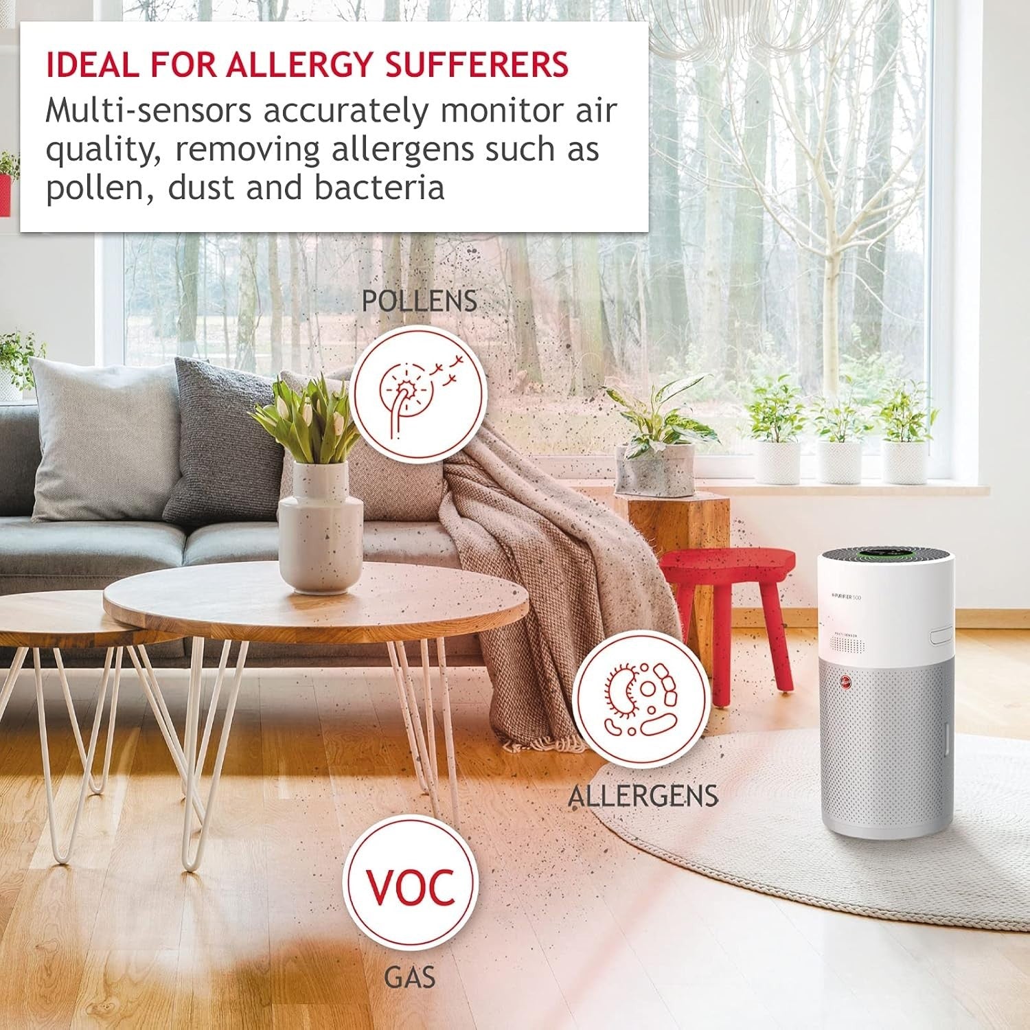 HEPA Air Purifier Diffuser 99.97% Allergy Pollen Fast Clean Quiet Sleep