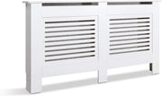 Large White Radiator Cover | Modern Horizontal MDF Cabinet