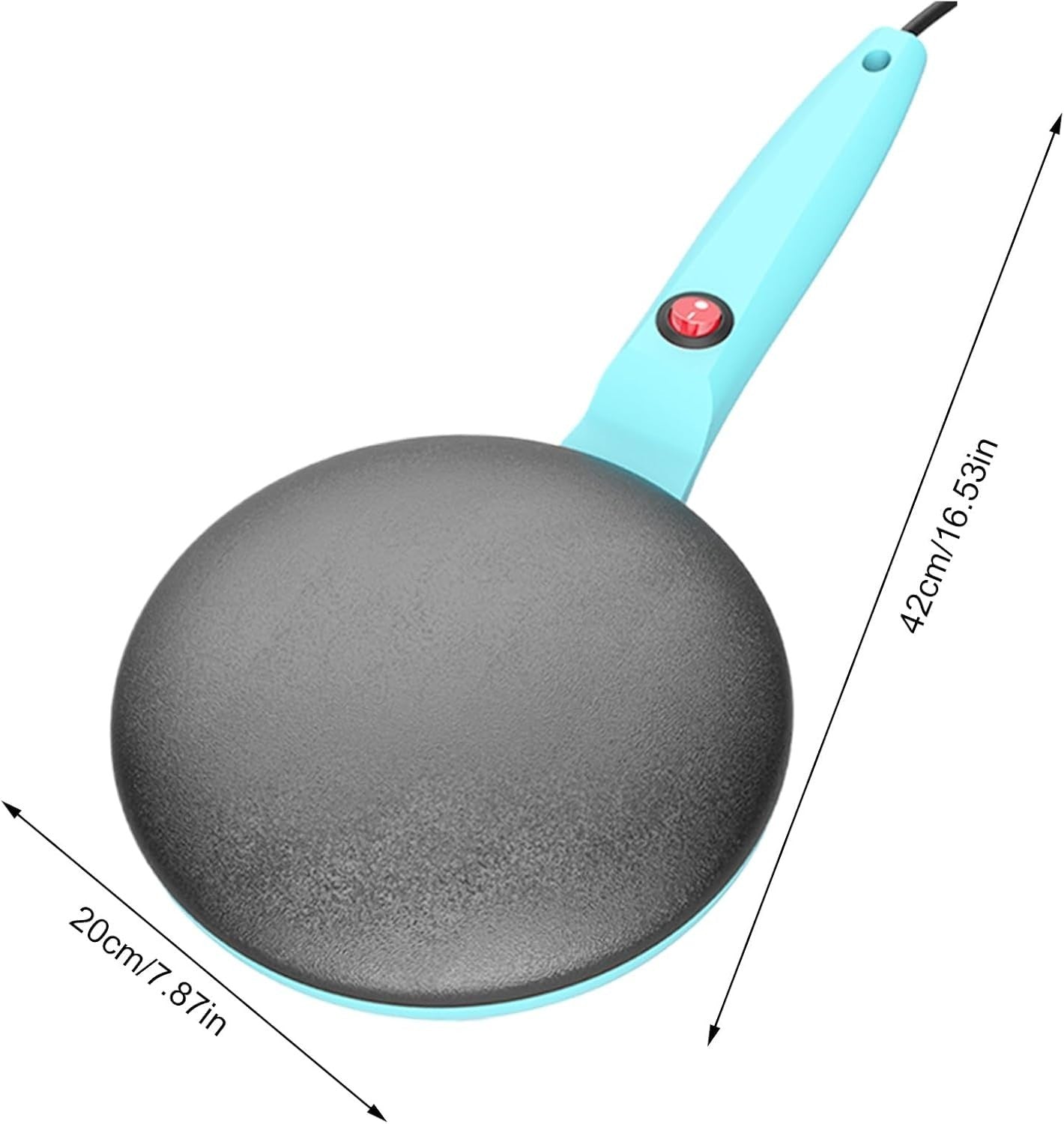 8" Electric Crepe Maker Non-Stick | Auto Temp | Portable (Green)