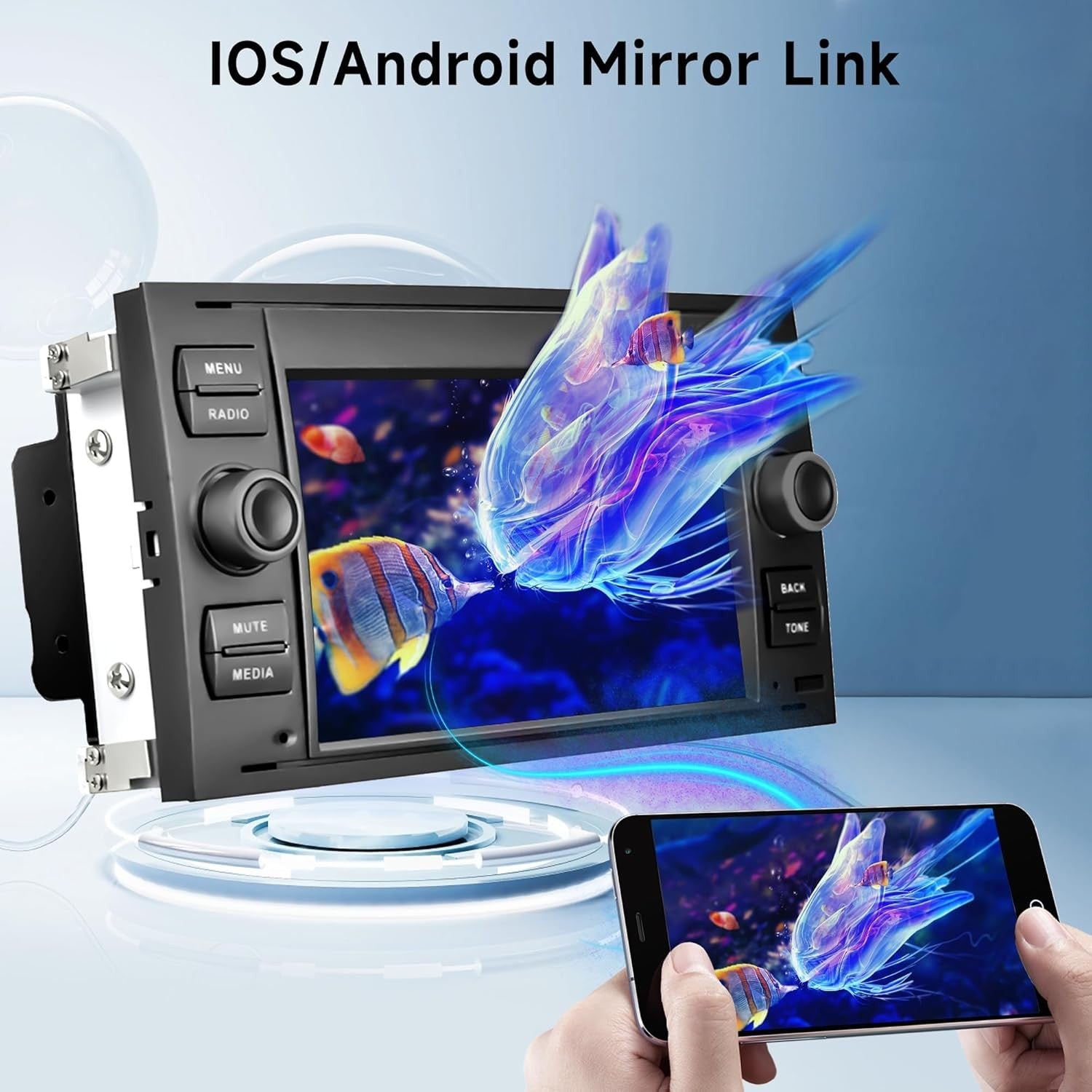 7" Android Car Stereo GPS WiFi Bluetooth FM Radio w/ Backup Camera