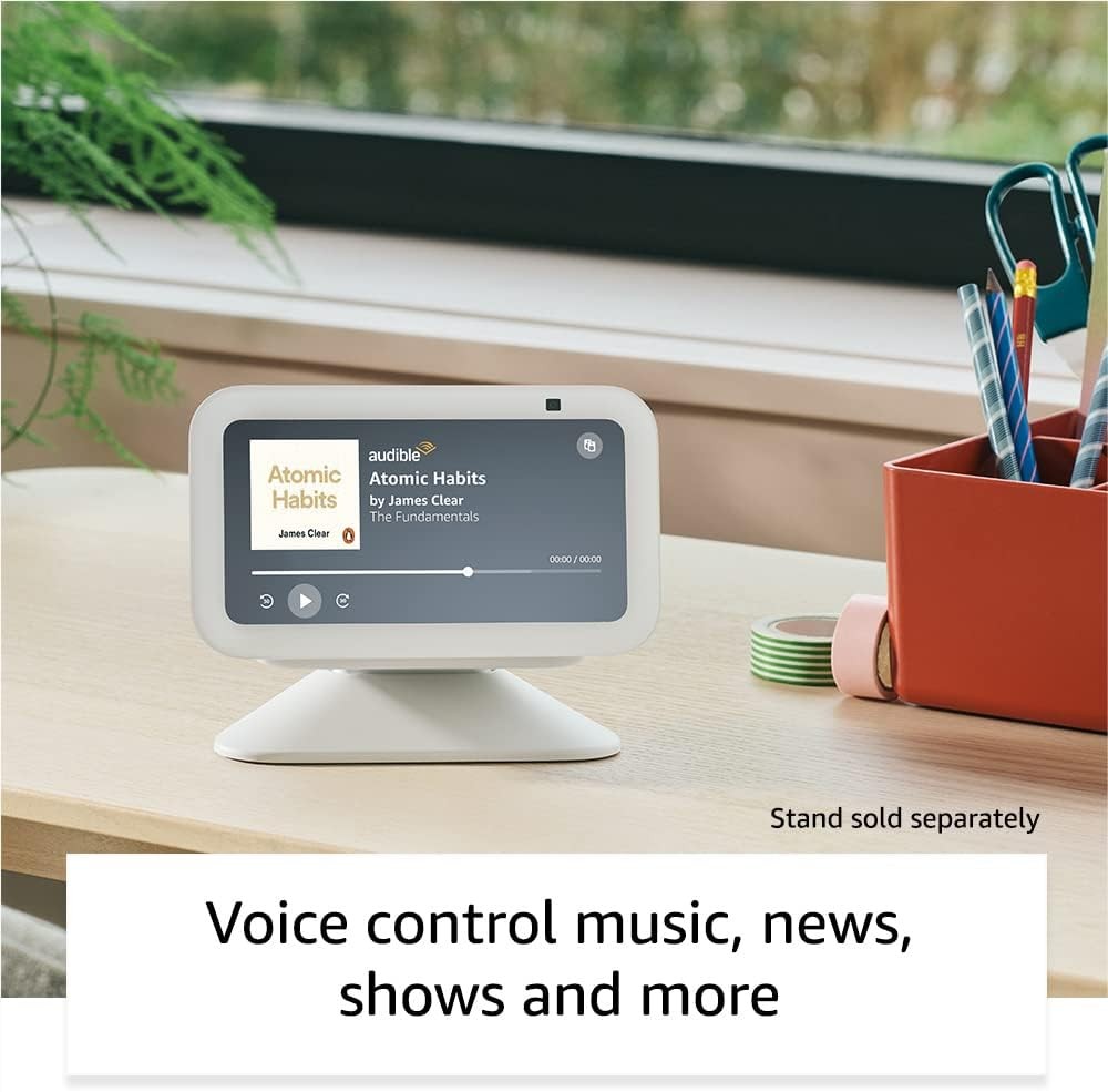 Smart Display Alarm Clock Voice Control 5.5” Screen Video Calls Music