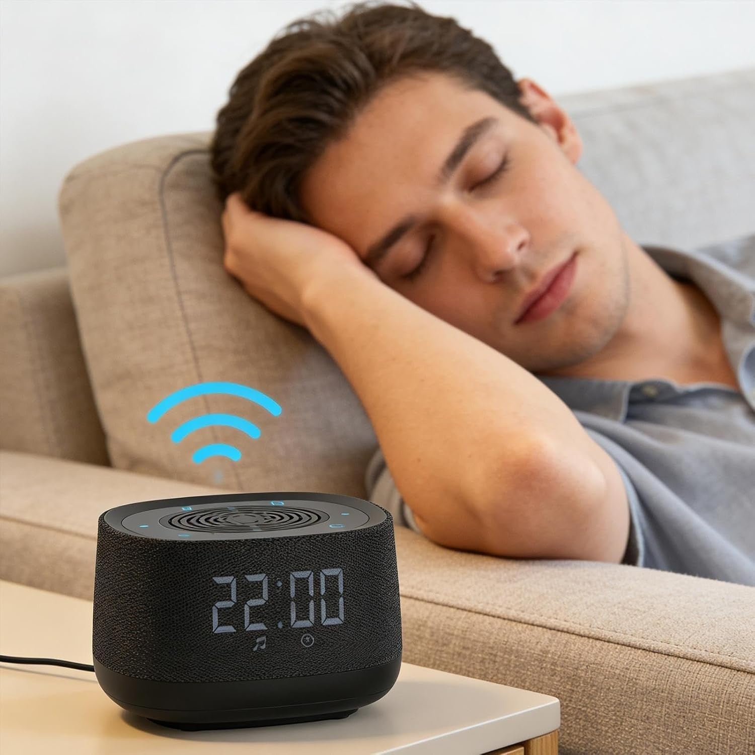 Portable White Noise Machine with Night Light & Long Battery Life