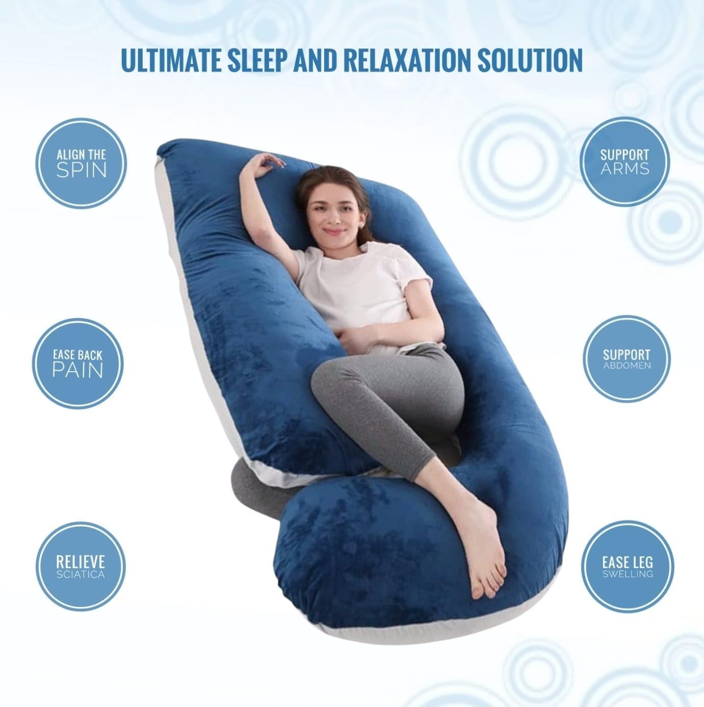 Pregnancy Pillow Full Body U Shaped Maternity Support for Sleeping Comfort