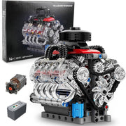 V8 Engine Model Kit 487pcs Buildable Working Motor Toy STEM Gift 10+