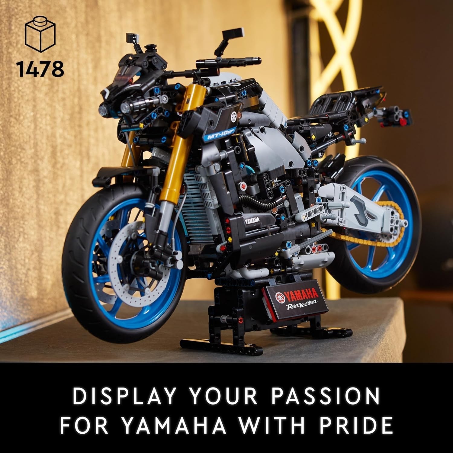 Motorbike Model Kit 1478pcs | 4-Cyl Engine | AR App | Display Gift Set