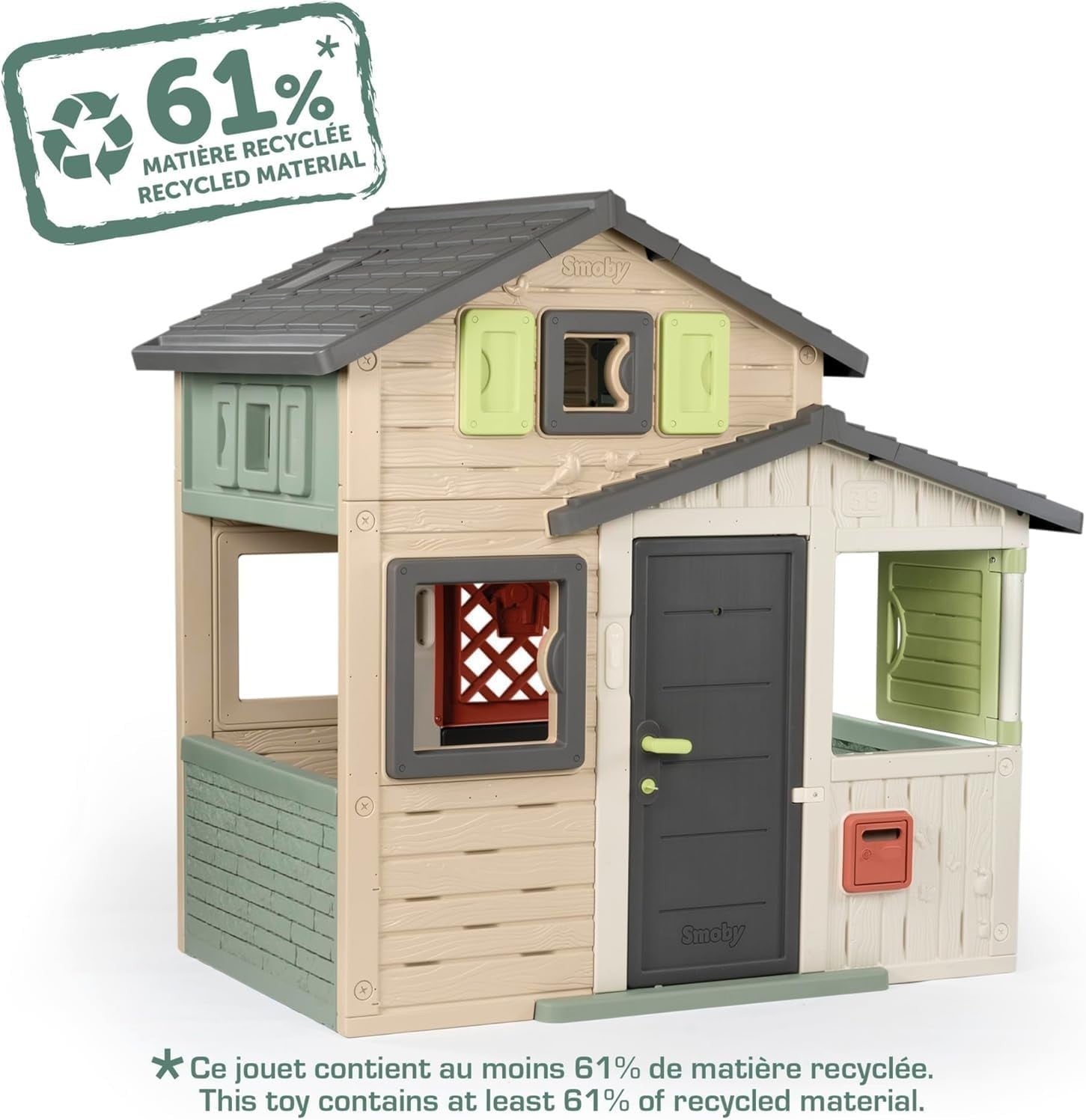 Large Kids Outdoor Playhouse Garden House w Table Windows Doors