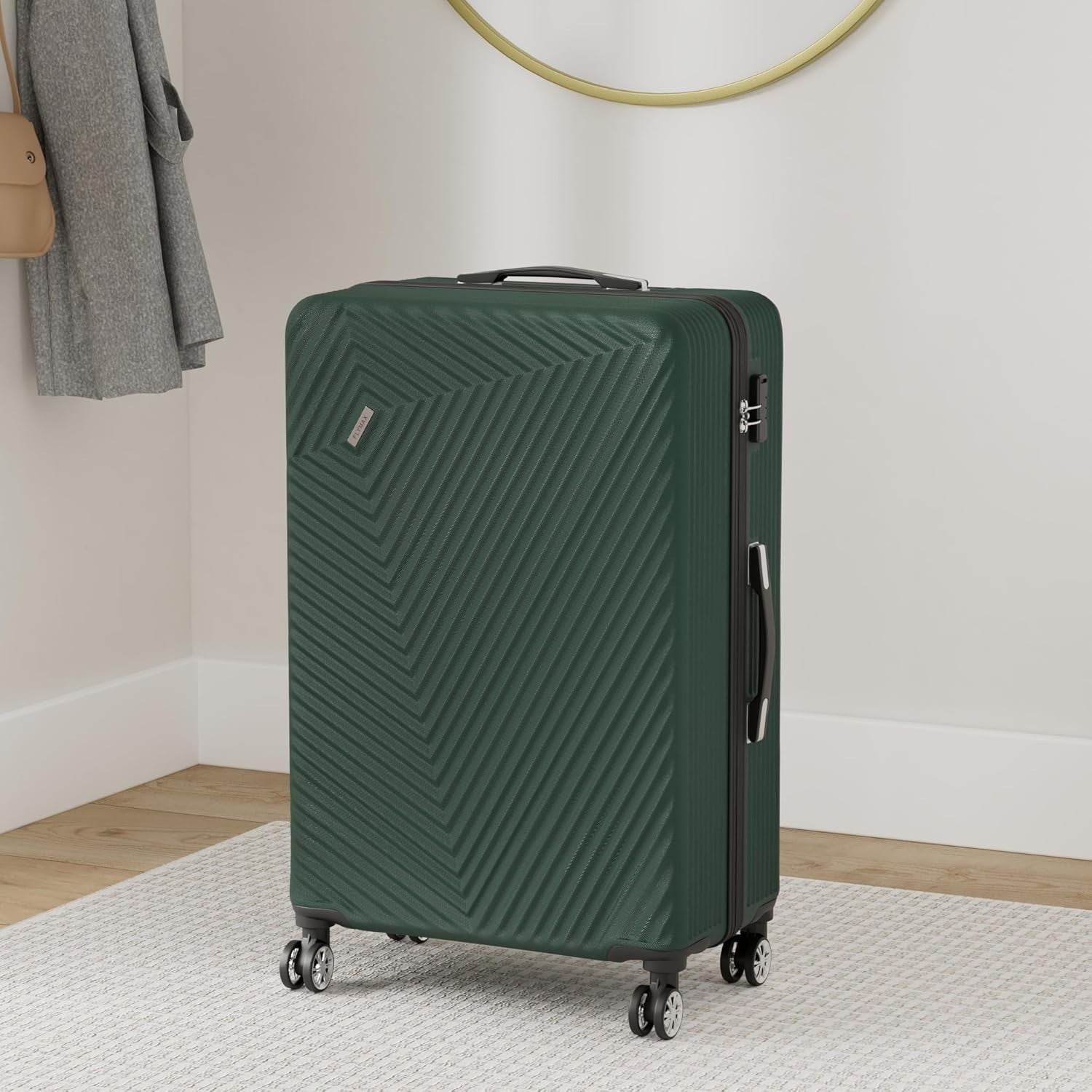 Medium Check-In Suitcase ABS Hard Shell 4 Wheel Spinner 67L Lockable