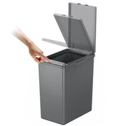 Slim 20L Kitchen Recycling Bin Touch-Top Lid Plastic Waste Sorter