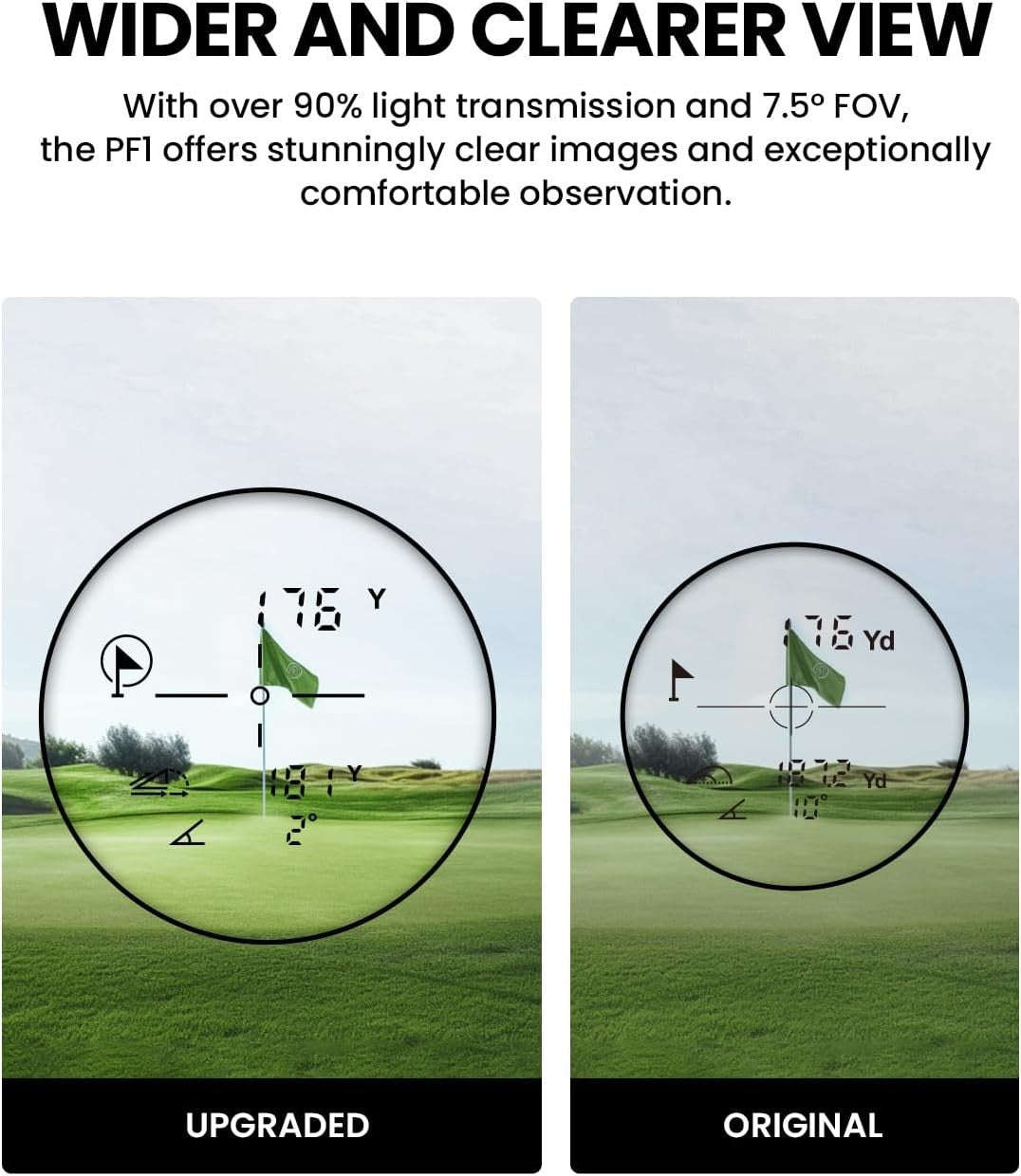 Golf Range Finder 1100 Yards Slope On Off Flag Vibration Magnetic