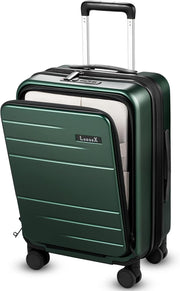 Expandable Cabin Suitcase Laptop Pocket Hard Shell TSA Spinner 56cm