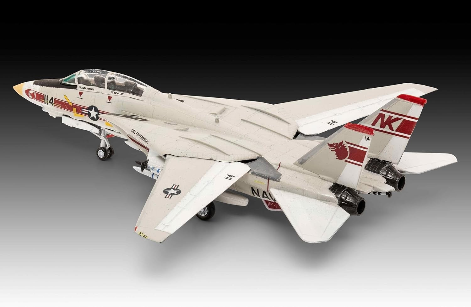 1:144 F-14A Tomcat Fighter Jet Model Kit | Unpainted Plastic | Detailed Build