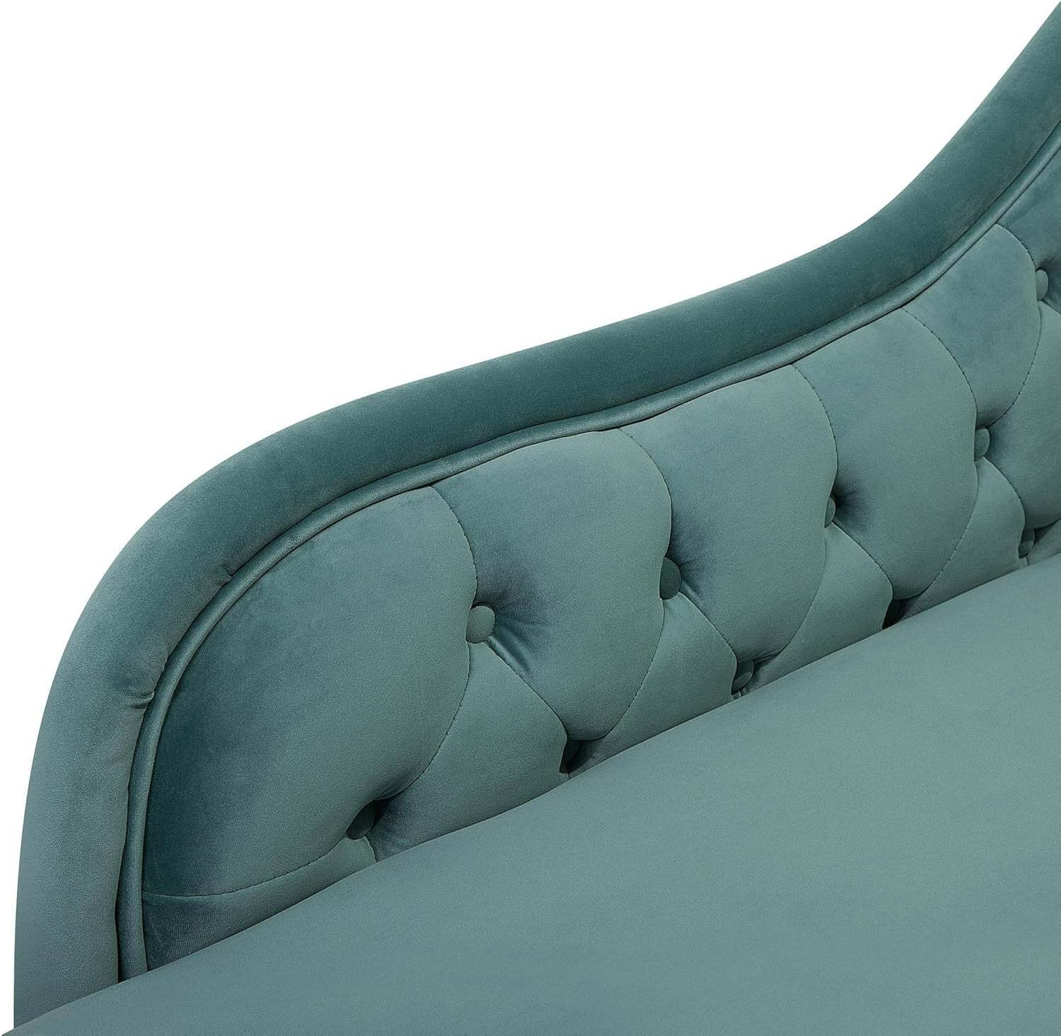 Right Hand Velvet Chaise Lounge Tufted Chesterfield Sofa Mint Green