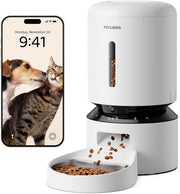 Automatic Pet Feeder Camera WiFi App Control 1080P HD 5L Food Bin