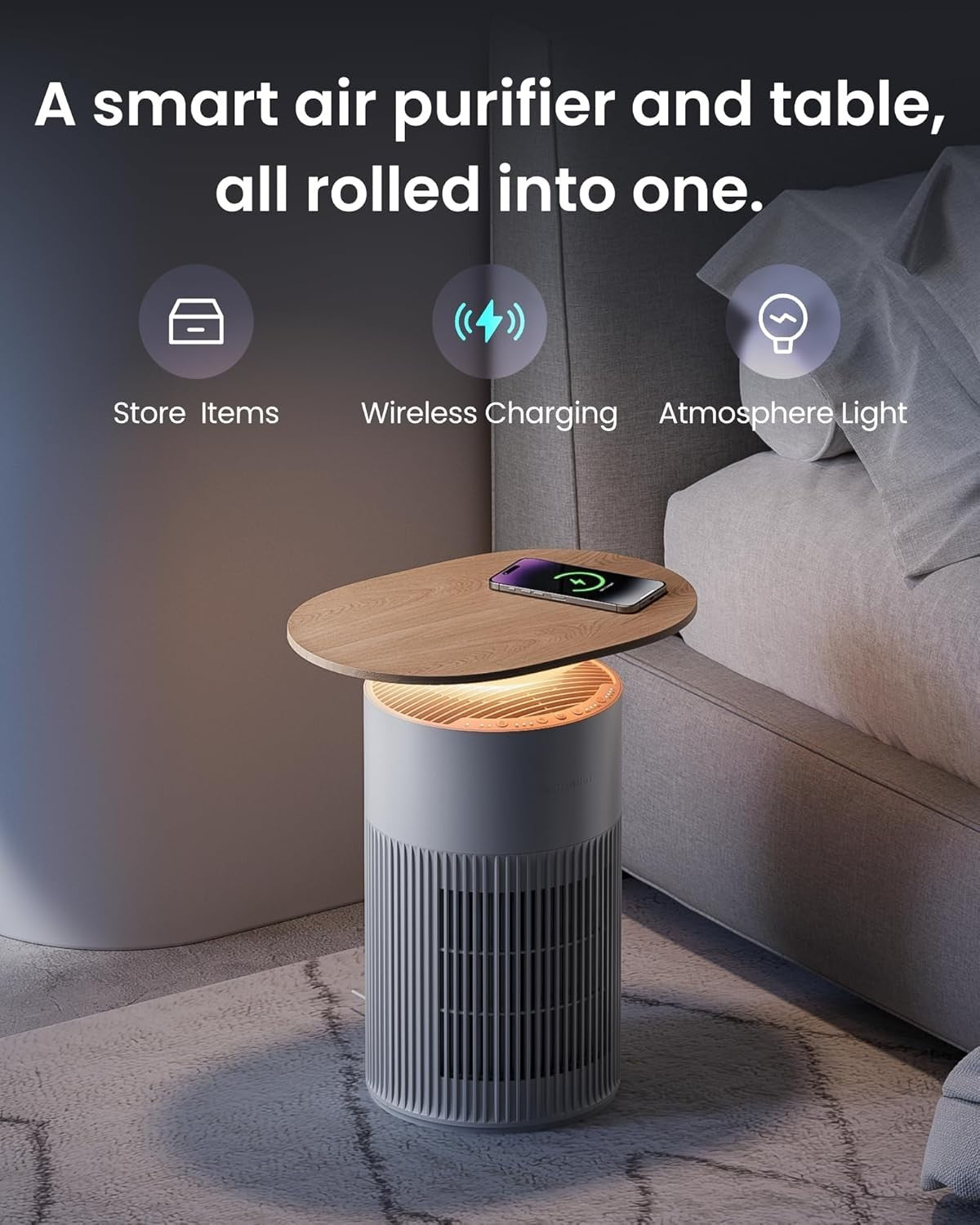 Smart Air Purifier CADR 400m³/h Large Room HEPA Pet Odour Alexa App