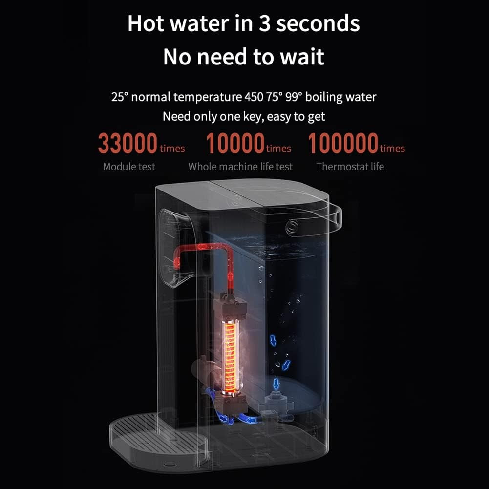 Instant Hot Water Dispenser 3L Fast Boil Touch Control Adjustable Temp