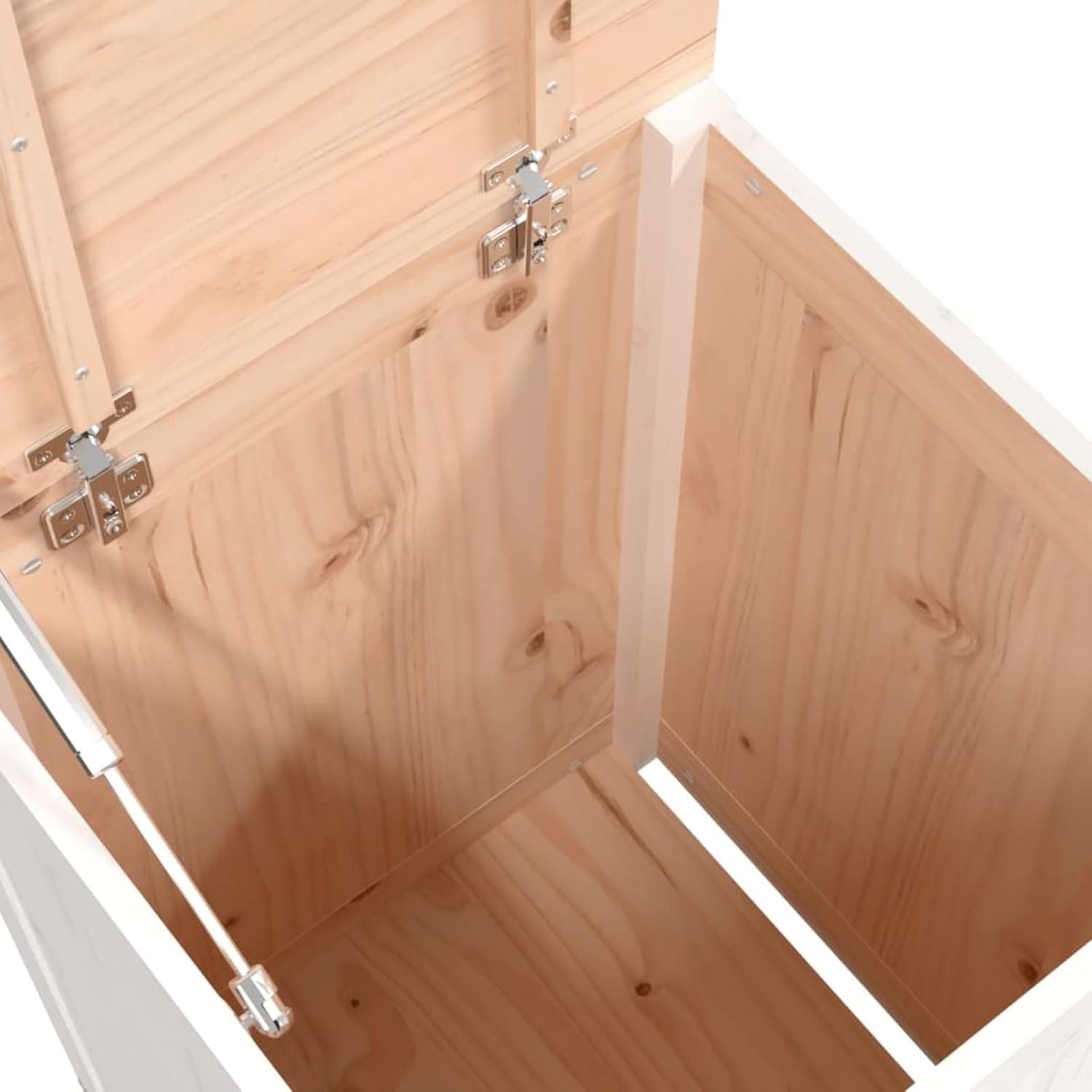 Laundry Hamper White Solid Wood Basket with Lid 🚿 Bathroom Storage