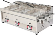 8L Methane Gas Fryer Professional Stainless Steel Fast Heat Flame Dial