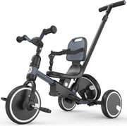 5 In 1 Toddler Trike Push Handle Safety Harness Balance Bike Ride On