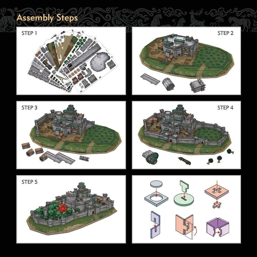 Winterfell 3D Puzzle Fantasy Castle Model Kit 430 Piece Collectible