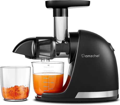 Cold Press Juicer Slow Masticating Whole Fruit High Yield BPA Free Black