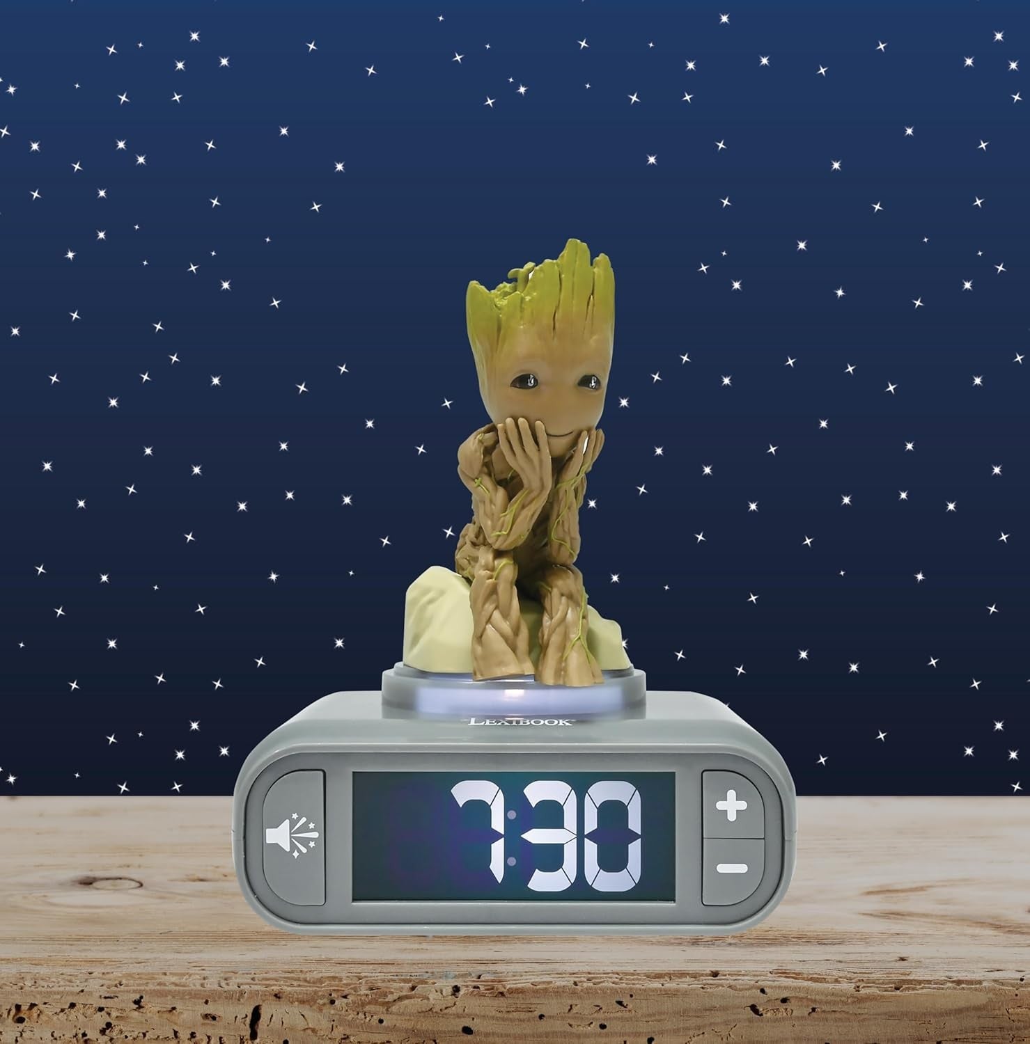 Kids Alarm Clock Night Light LED Display Snooze Sounds Gift