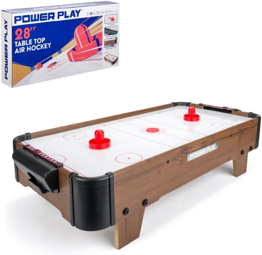 28 Inch Air Hockey Table Portable Wooden Game Kids Adults Indoor