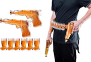 Whiskey Gun Decanter Set with Shot Glasses & Holster – Party Bar Gift
