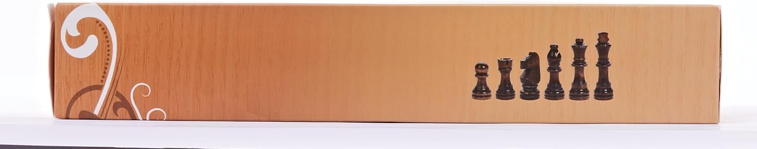 Portable 29×29cm Folding Magnetic Wooden Chess Set for Beginners & Adults