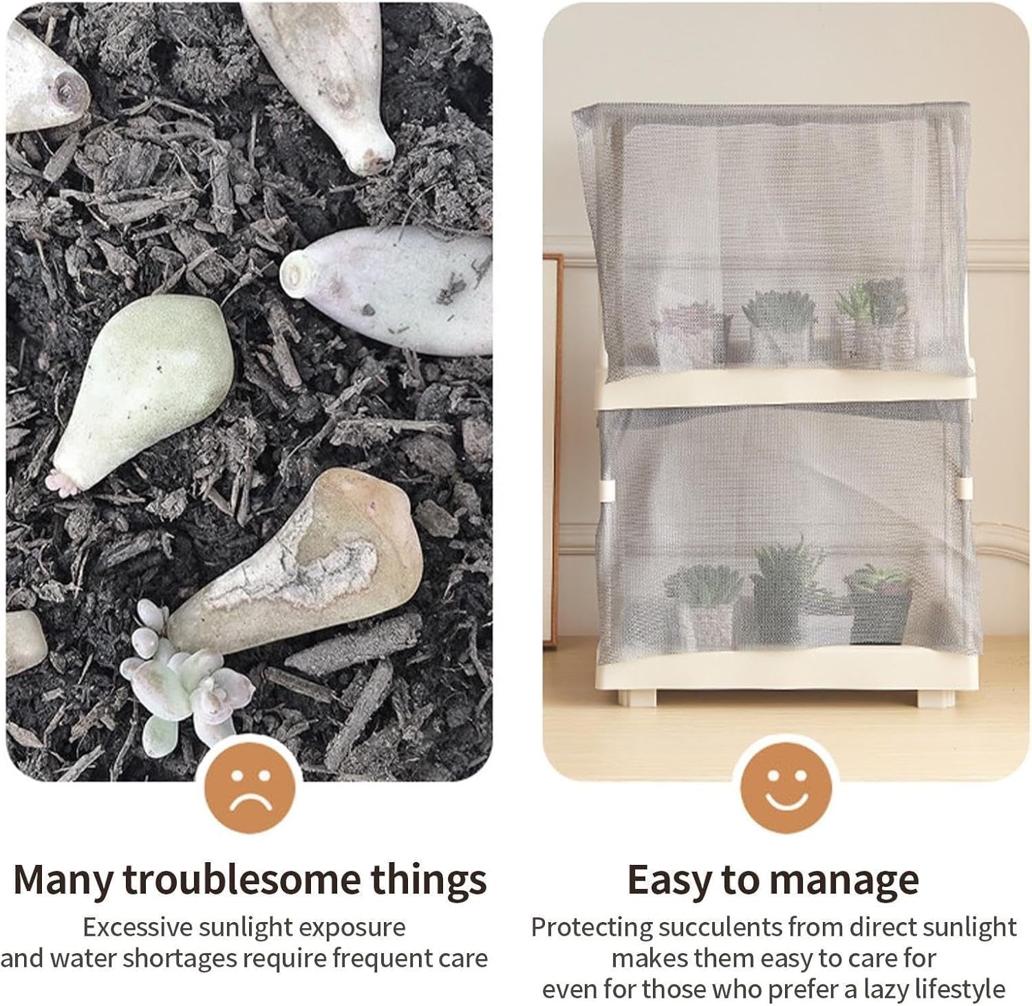 Mini Indoor Greenhouse Box 35x27x7cm Frost Protector for Balcony & Plants