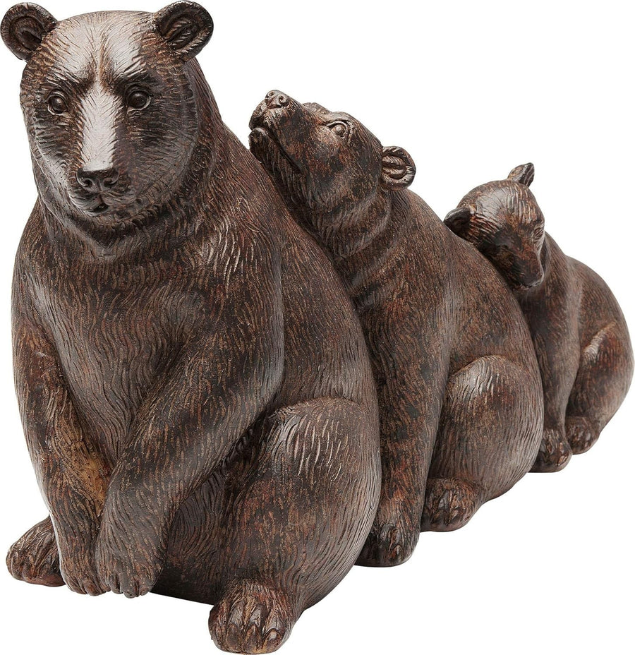 Bear Family Ornament • Rustic Animal Sculpture • Handmade Decor for Home & Gifts