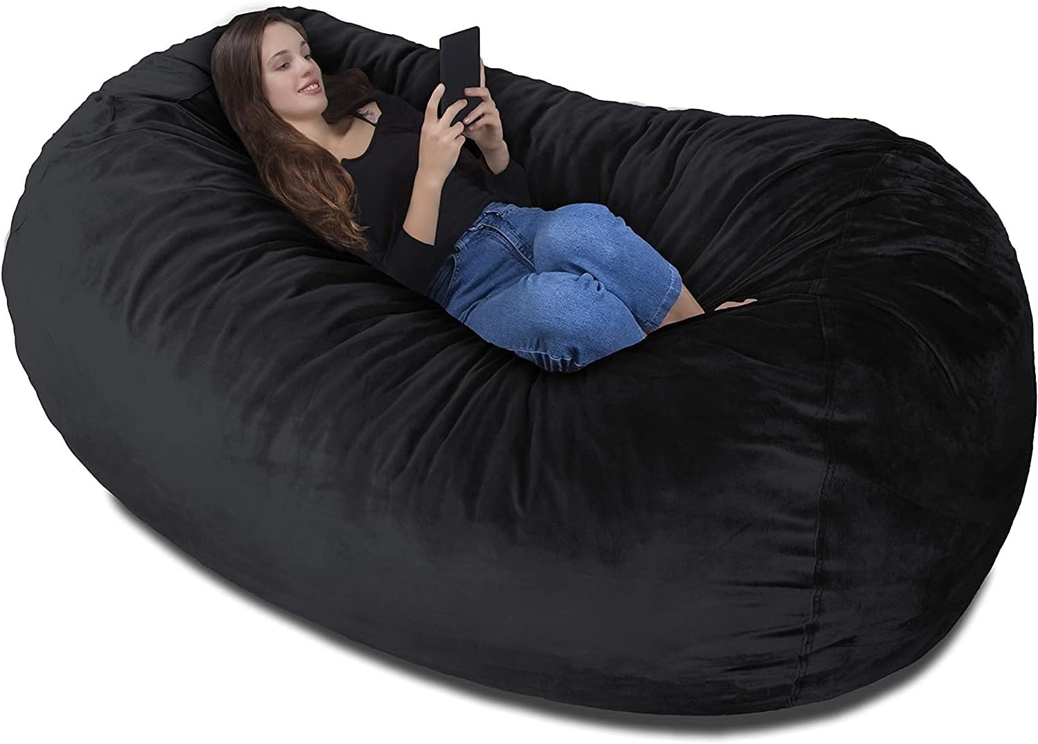 XXL Memory Foam Bean Bag Chair – Giant Sofa Seat for Adults & Teens