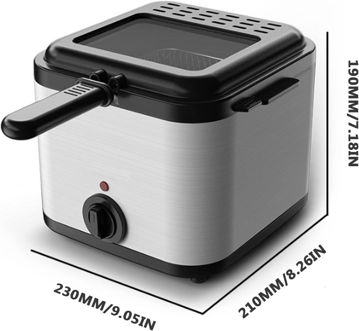 2.5L Electric Deep Fat Fryer 1000W Easy Clean Adjustable Temp