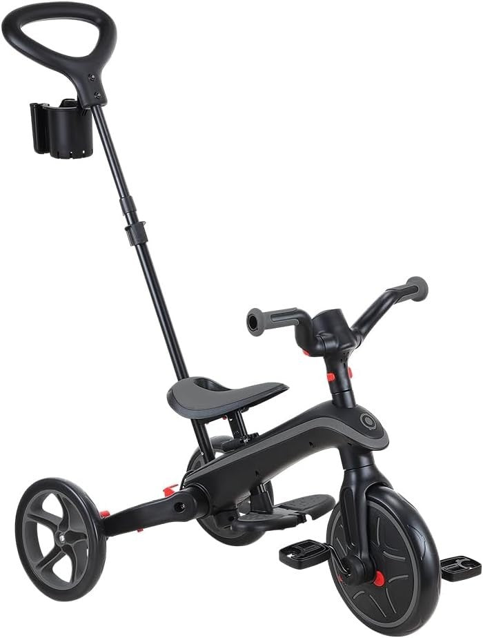 4 in 1 Foldable Trike Balance Bike Kids Ride On Canopy Black 1-5Y