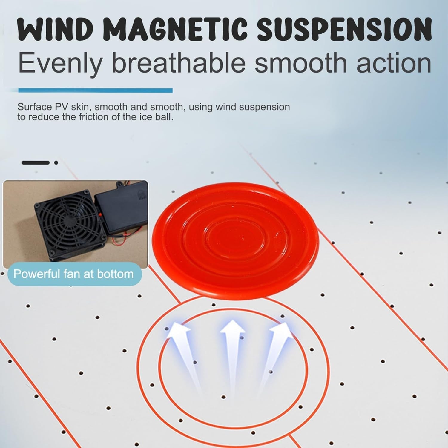 Portable Mini Air Hockey Table Kids Electric Fan Floating Game