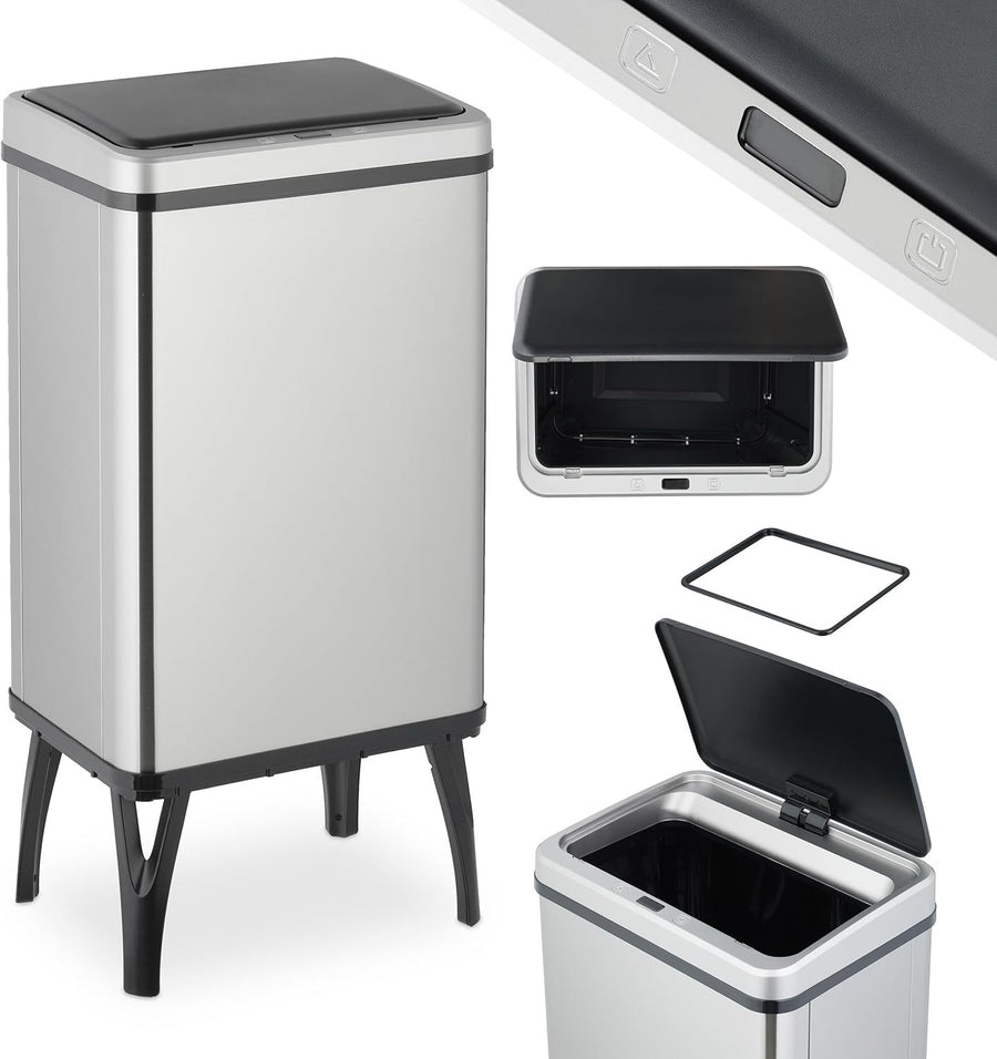 40L Automatic Sensor Kitchen Bin Stainless Steel Touchless