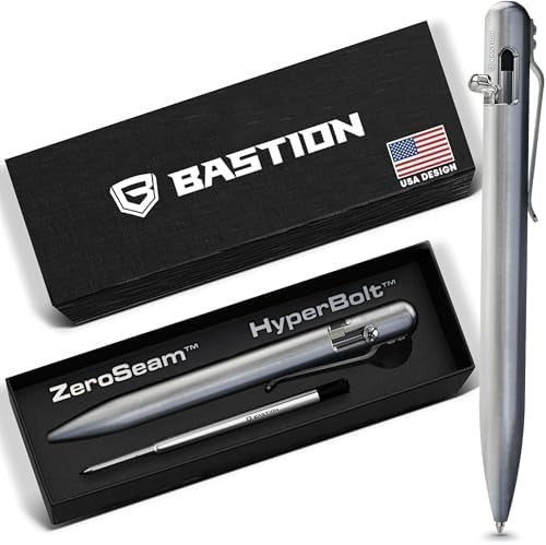 Titanium Bolt Action Ballpoint Pen Luxury Gift Black