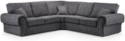 5-Seater Grey Fabric Corner Sofa | 265x265cm L-Shape | Deep Seat Comfort