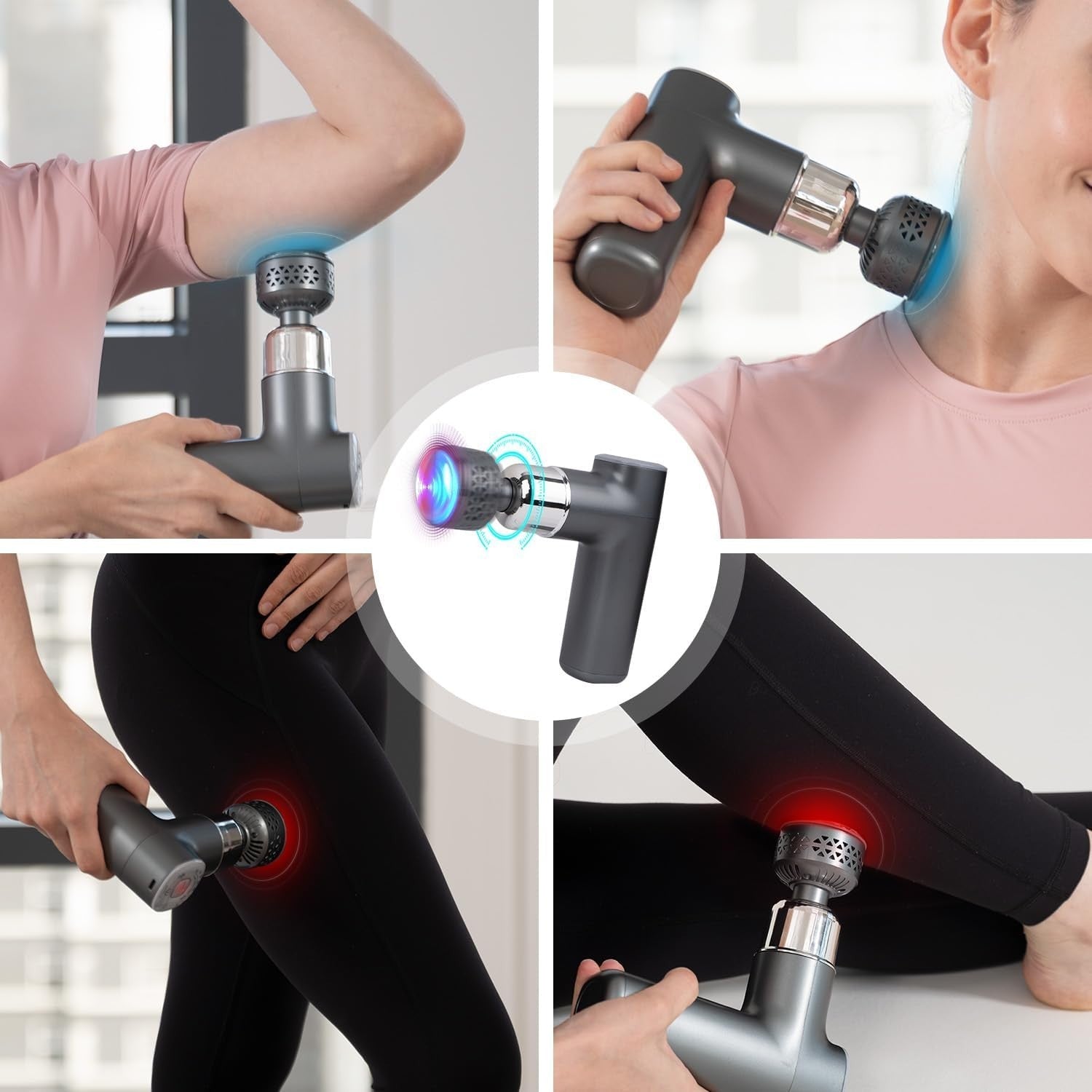 Hot & Cold Massage Gun Deep Tissue Muscle Relief 8 Levels Long Battery