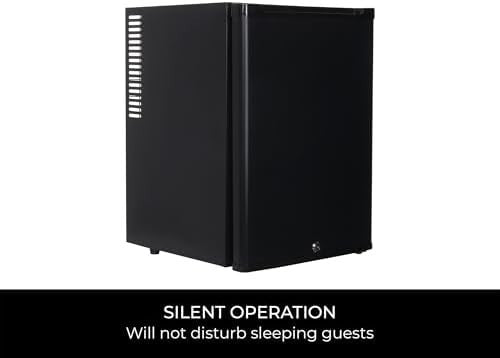 40L Lockable Minibar | Frost-Free, Adjustable Shelves, LED Light Black