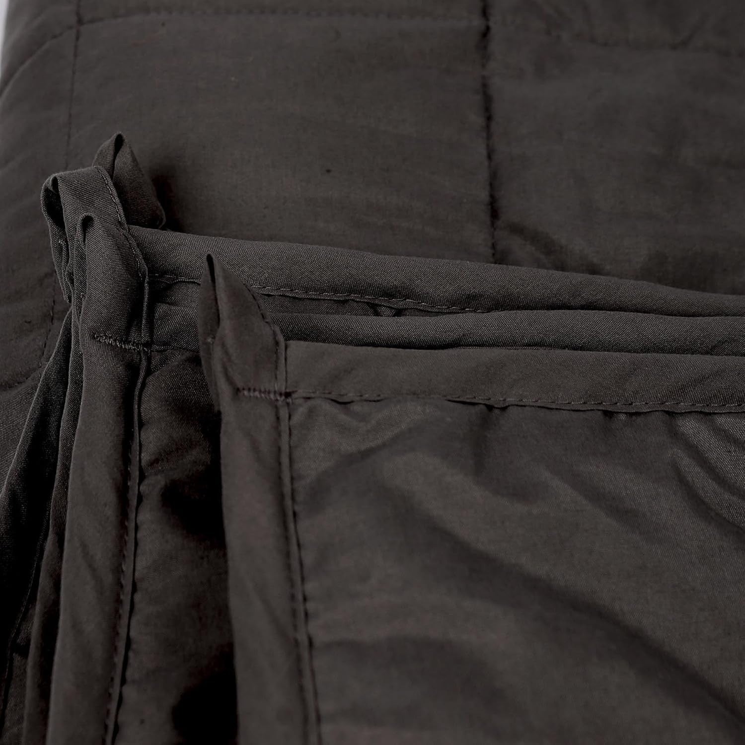 Black Cotton Weighted Blanket 8kg 150x200cm for Stress Relief with Bag