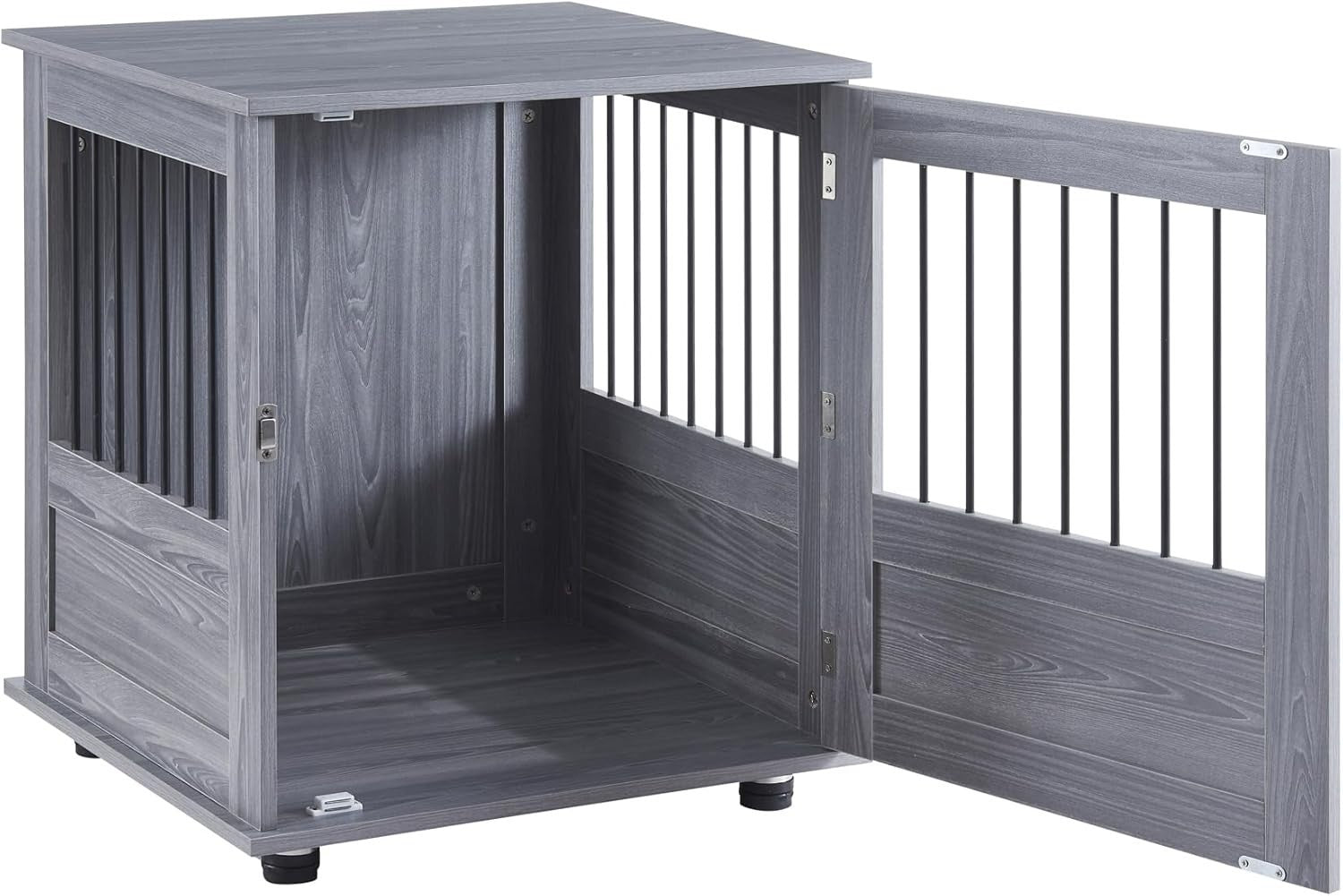 Indoor Metal Dog Crate with Flat Tabletop 60x50x70cm Secure Kennel Cage
