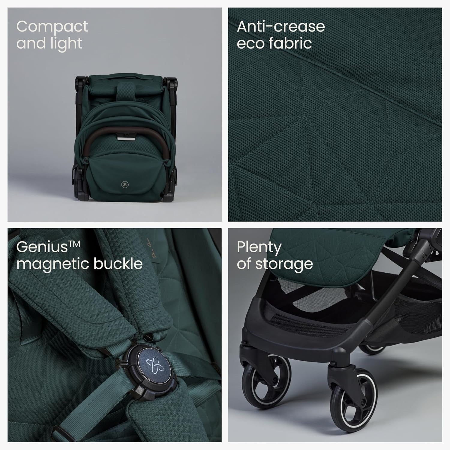 Compact Lightweight Travel Stroller One-Hand Fold Lie Flat Newborn–4Y 22kg
