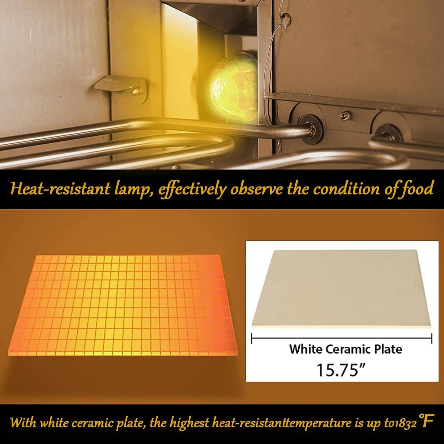 Commercial Electric Pizza Oven 16" Double Deck 500°C Stainless Steel Bakery Gril