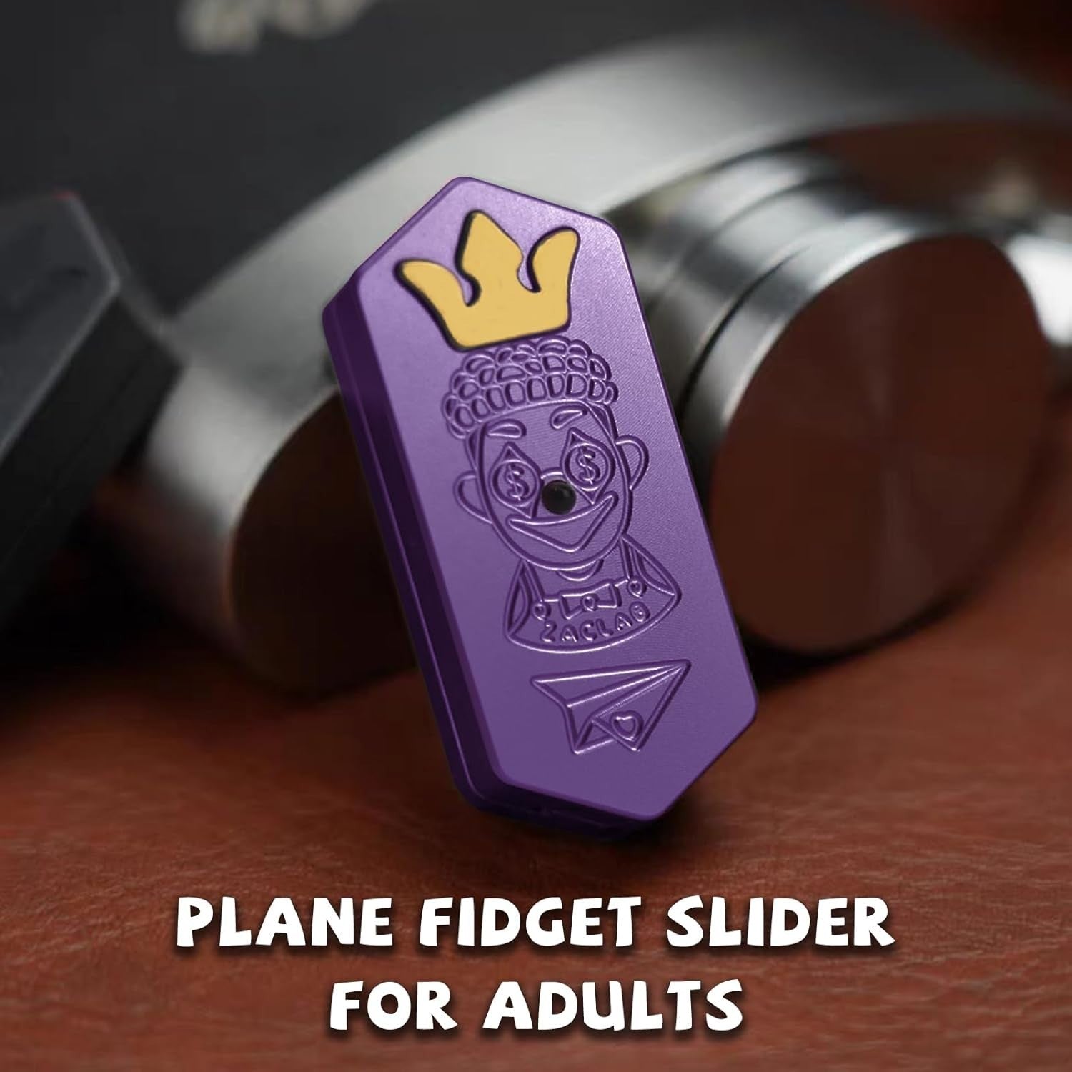 Purple Aluminum Fidget Slider Mechanical Clicker EDC Stress Toy