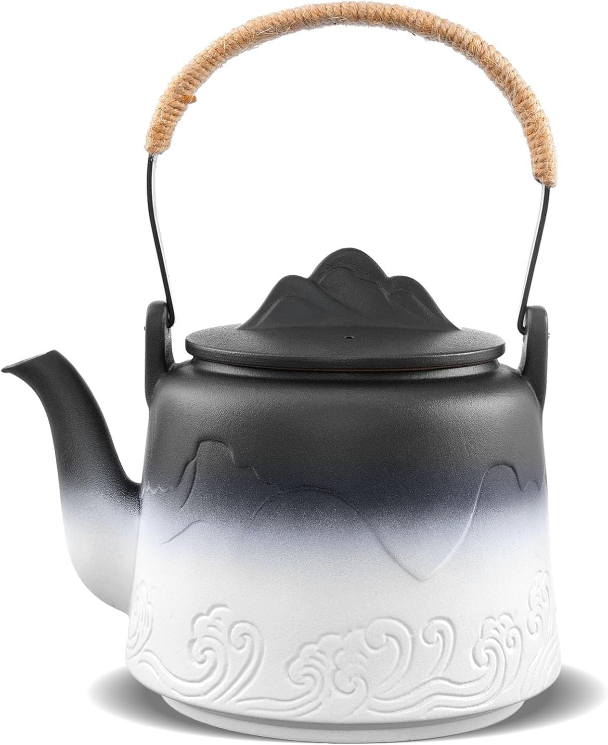 Japanese Ceramic Teapot 1000ml Loose Leaf Tea Pot Infuser Vintage