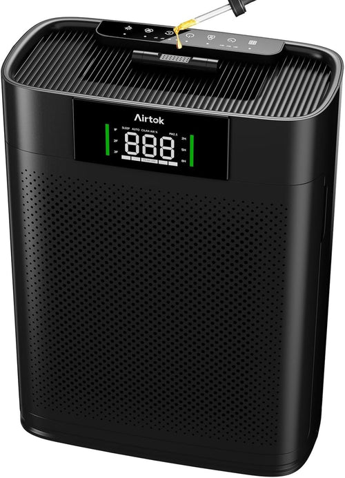 Smart HEPA Air Purifier 1300ft² PM2.5 Auto Sleep Aromatherapy