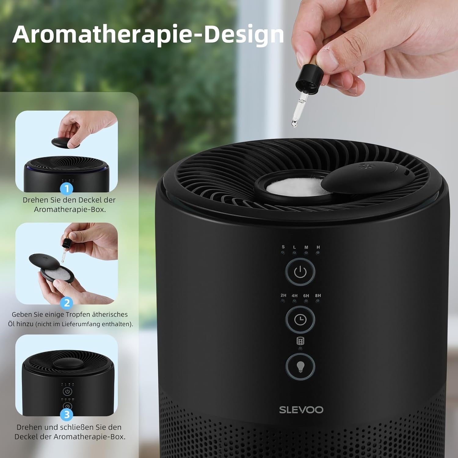H13 HEPA Air Cleaner for Bedroom Quiet Sleep Mode Aroma Pet Smoke