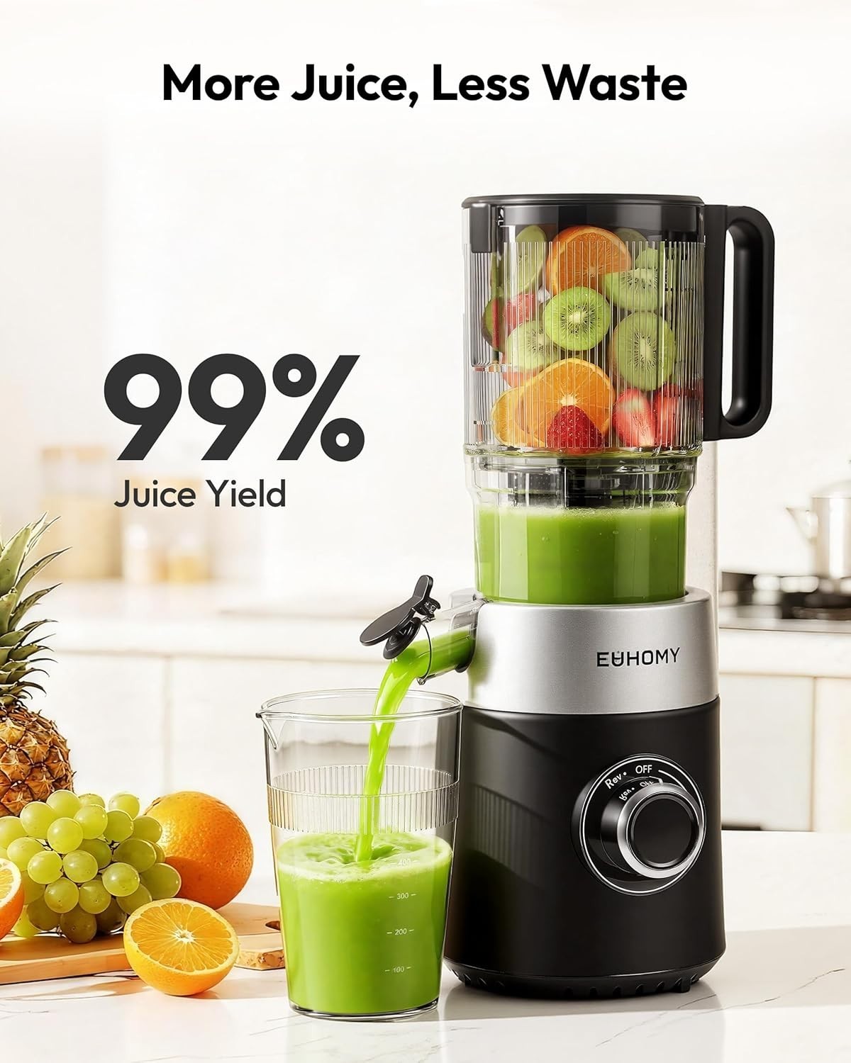 Cold Press Juicer 135mm Wide Feed Opening 1.8L Slow Masticating